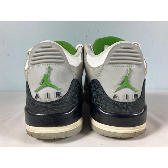 Nike Air Jordan 3 III Men\'s Size 10 Retro Cement 136064-006 Chlorophyll Grey main image 8